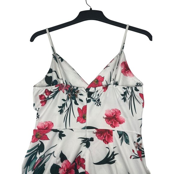 CBR Floral Print Womens Romper With Lace Hem & Adjustable Straps Large - Picture 7 of 12